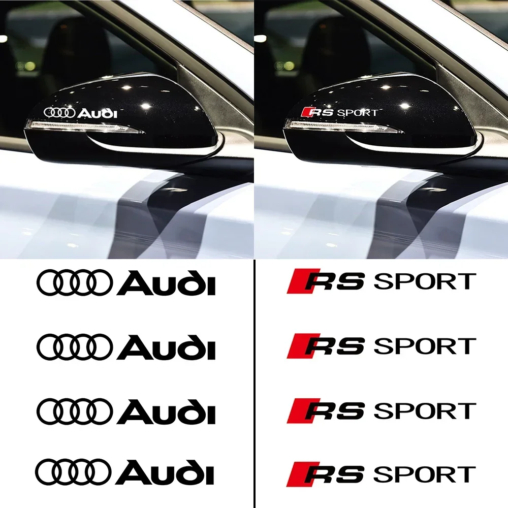 

4pcs Fashion Car Stickers for Audi RS Sport Sline TT A1 A2 A3 A4 A5 A6 A7 A8 8P B6 B7 TT Q3 Q5 Q7 1.8T 2.0T Body Vinyl Stickers