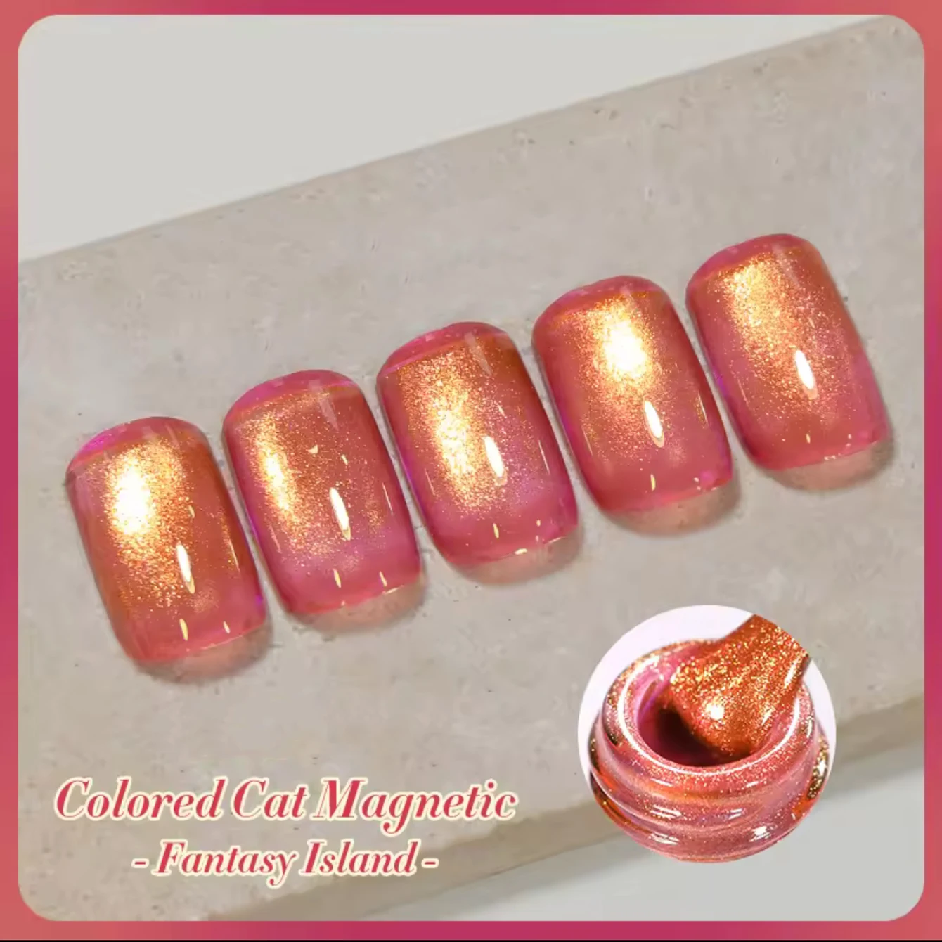 12ML 1 Uds otoño Halloween más vendidos cuentas de vidrio de luz dorada imán rojo esmalte de uñas de Gel de ojo de gato adecuado para uñas y uñas de los pies