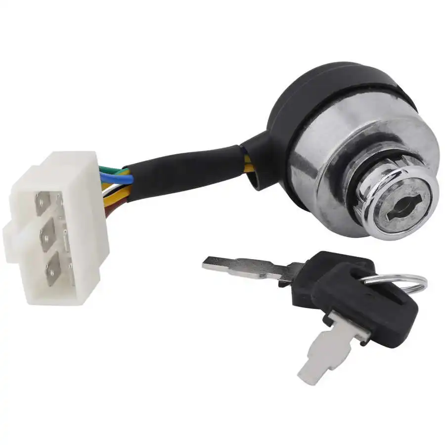 6 Wire Way Gasoline Diesel Generator Gas Ignition Start Key Lock Combination Switch For 2.5-6.5KW 188F Gas Generator Accessories