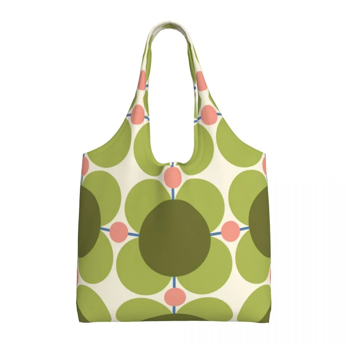 Custom Funny Flower Living Orla Kiely Shopping Tote Bag Reusable Groceries Canvas Shopper Shoulder Bags Handbags Gifts