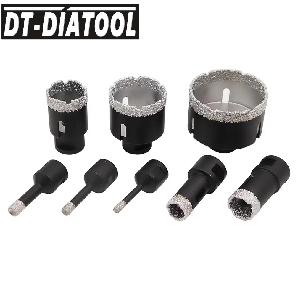 

DT-DIATOOL Dry Diamond Drilling Core Bits Ceramic Tile Granite Marble Porcelain Drill Bits Opener Hole Saw M14 Thread Dia 6-50mm