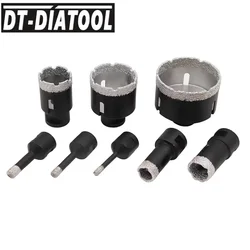 DT-DIATOOL Trocken Diamant Bohren Core Bits Keramik Fliesen Granit Marmor Porzellan Bohrer Opener Loch Sah M14 Gewinde Dia 6-50mm