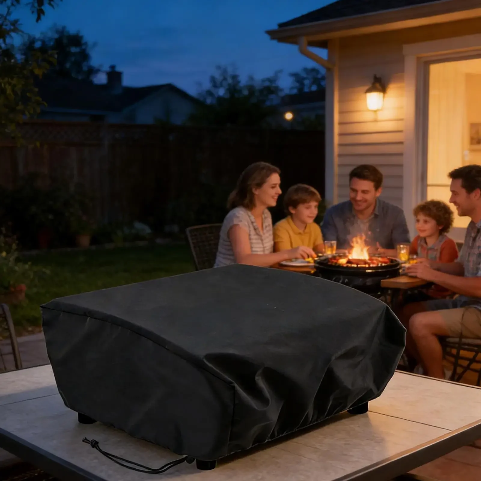 Grilling Cover Heavy Duty Waterproof Table Top Griddle Lid Barbecue Grill Cover for Outdoor Barbecue Camping Cooking Patio