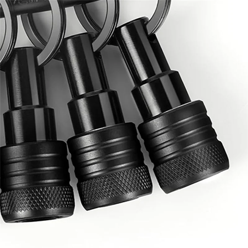 

N08R 6PCS Bit Holders Keychain, 1/4 Inch Hex Shank Bit Holders, Quick-Change Design For Nut Driver, Screwdriver & Drill Bits