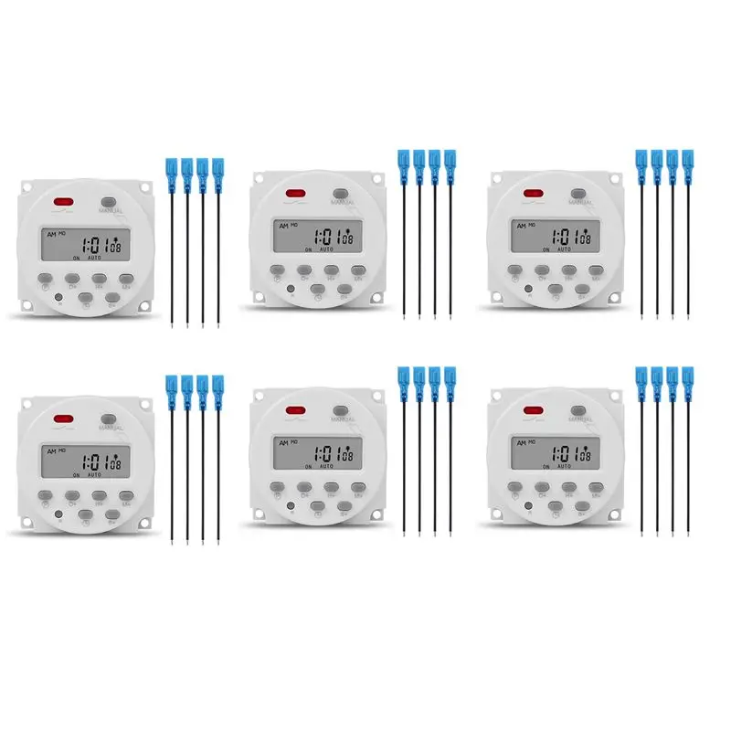 abzz-6x-sinotimer-timer-digitale-lcd-12v-con-intervallo-di-1-secondo-programmabile-settimanale-7-giorni-rele-temporizzato-cn101s