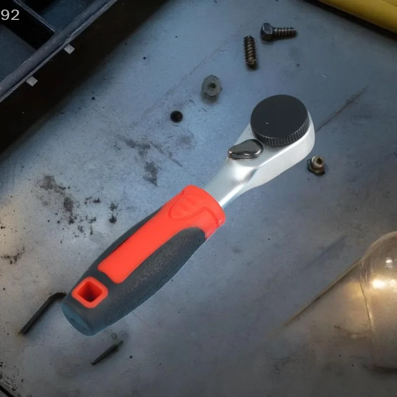 Home Use Anticorrosion Double-Direction 1/4 Inch Mini Ratchet Wrench with 72 Tooth Magnetic Tip