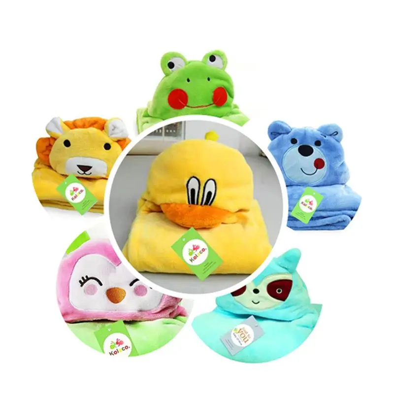 15 Designs High Quality Wholesale Newborn Baby Hooded Blanket Animal Shapes Cloak Lovely Soft Towels Blankets