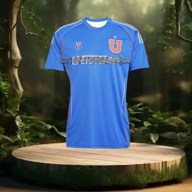 

MOTO-2025 University De Chile Home Kit Football Match Dress Men's Sports T-shirt Knitted Fabric Breathable Football Short Sleeve