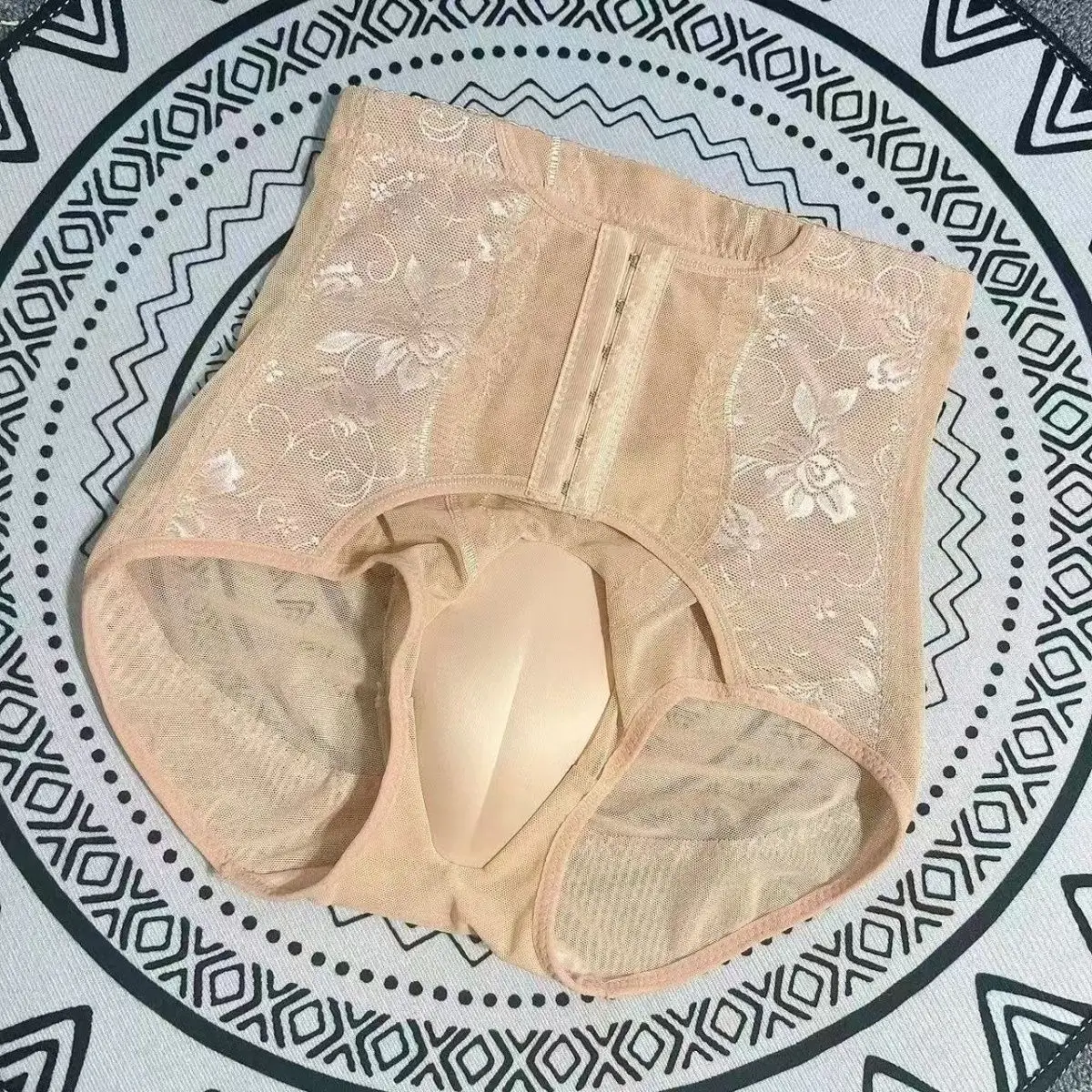 Sissy cintura alta crossdresser shapewear falso vagina calcinha masculina botão-up hip-lifting roupa interior controle de barriga shaper lingerie