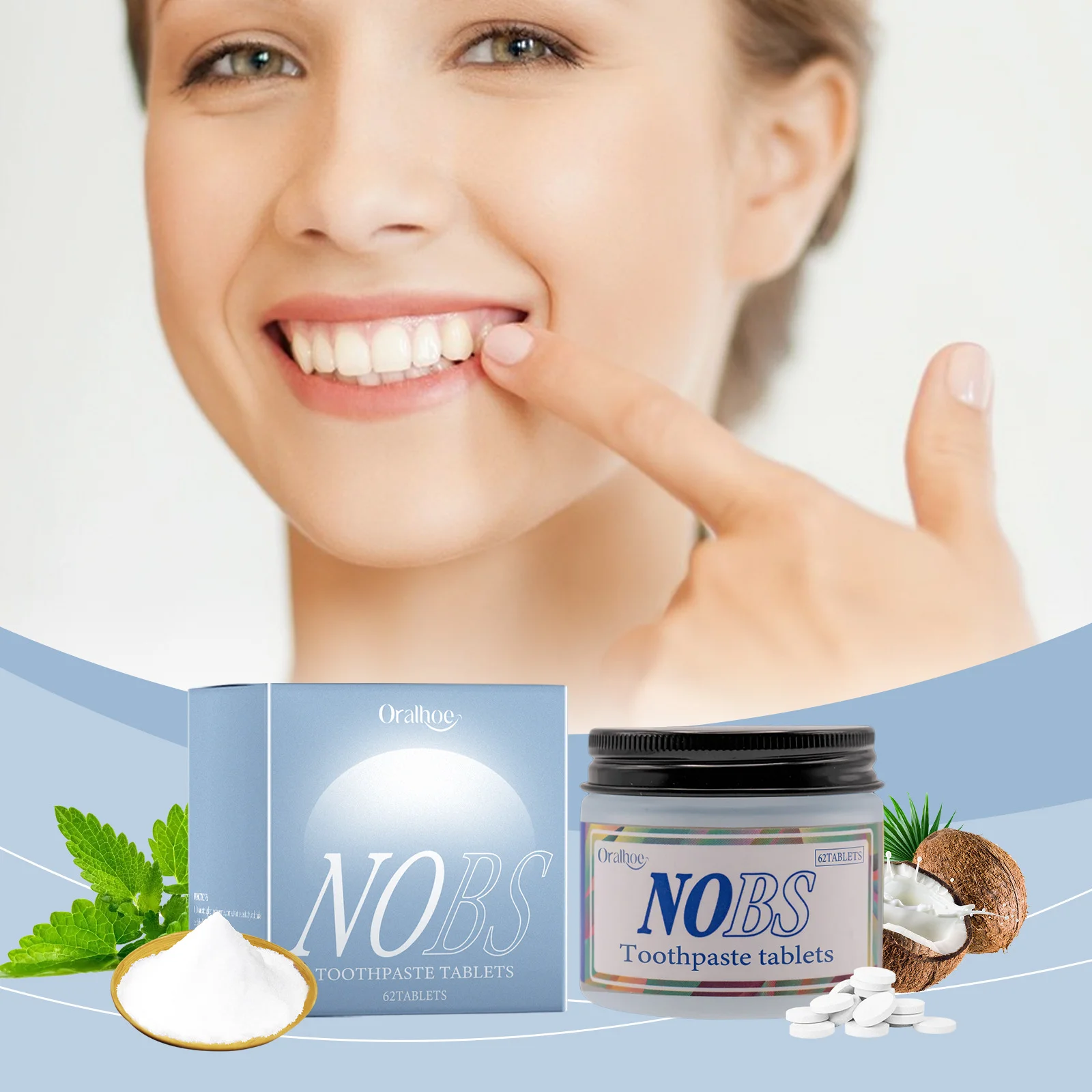 

Toothpaste Tablets Fresh Breath Improve Oral Hygiene Deep Cleaning Organic Mouthwash Flavors Teeth Brightening Solid Toothpastes