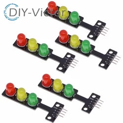 5PCS 5V Traffic Light LED Display Module 5mm Red Yellow Green LED RGB -Traffic Light for Traffic Light System Model