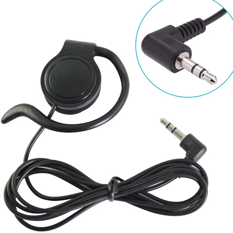 

1Pcs 3.5mm Jack D-Shape Listen Only Earpiece Headset For Two Way Radios Walkie Radio Headphones