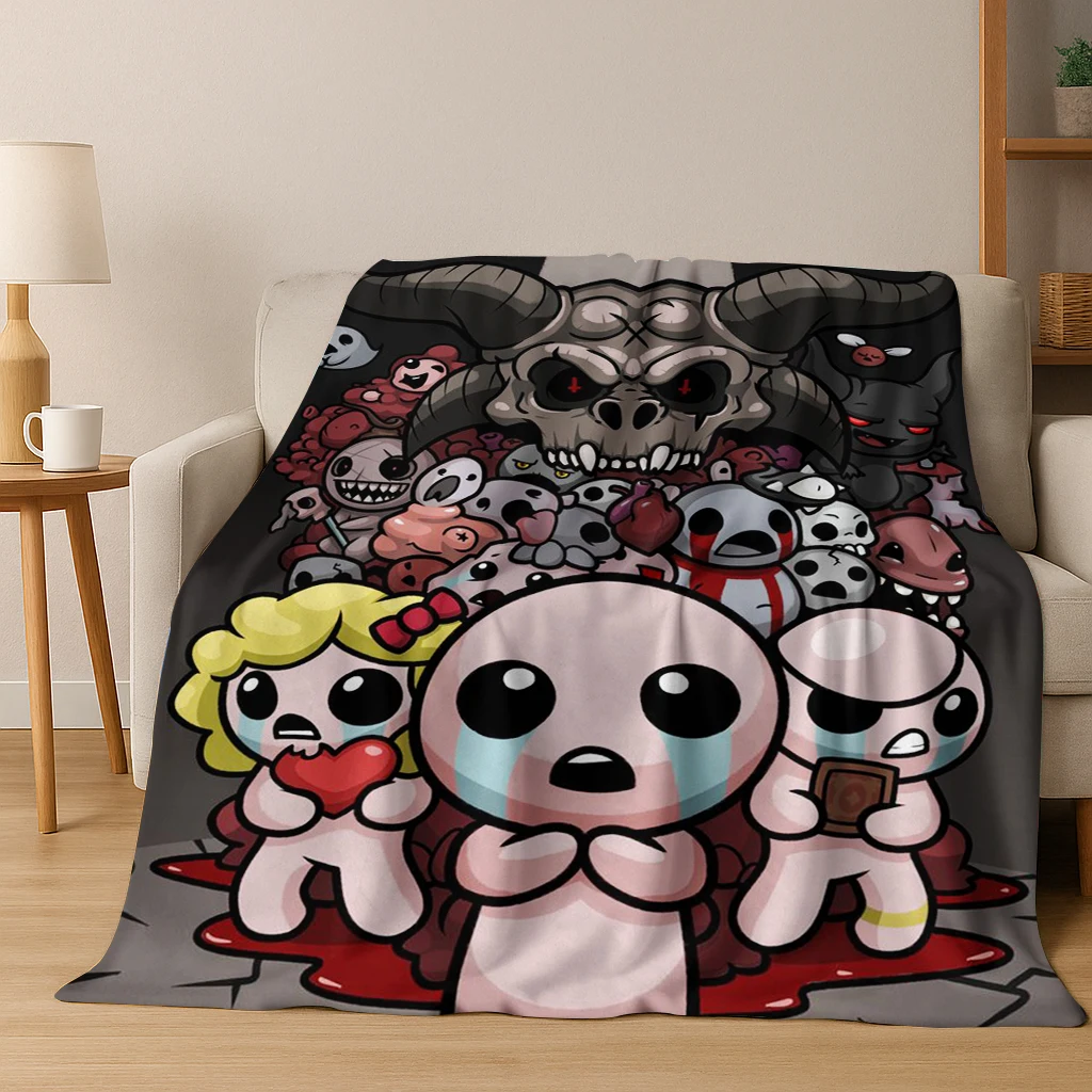 Classic Game The Binding of Isaac Flannel Blanket,Warm and Cozy Soft Throw Blanket for Home Bedroom Bed Sofa Picnic Cover Gift