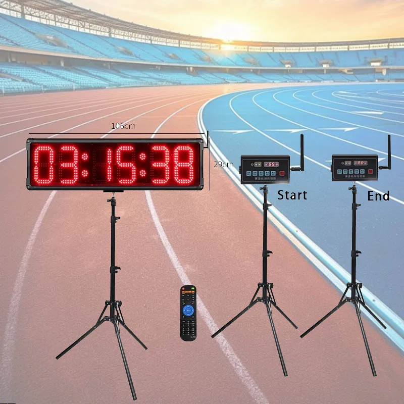 

Remote Control Race Clock Wireless Radar Sensing Racing Track Running Timer for Football Basketball Dribbling Training