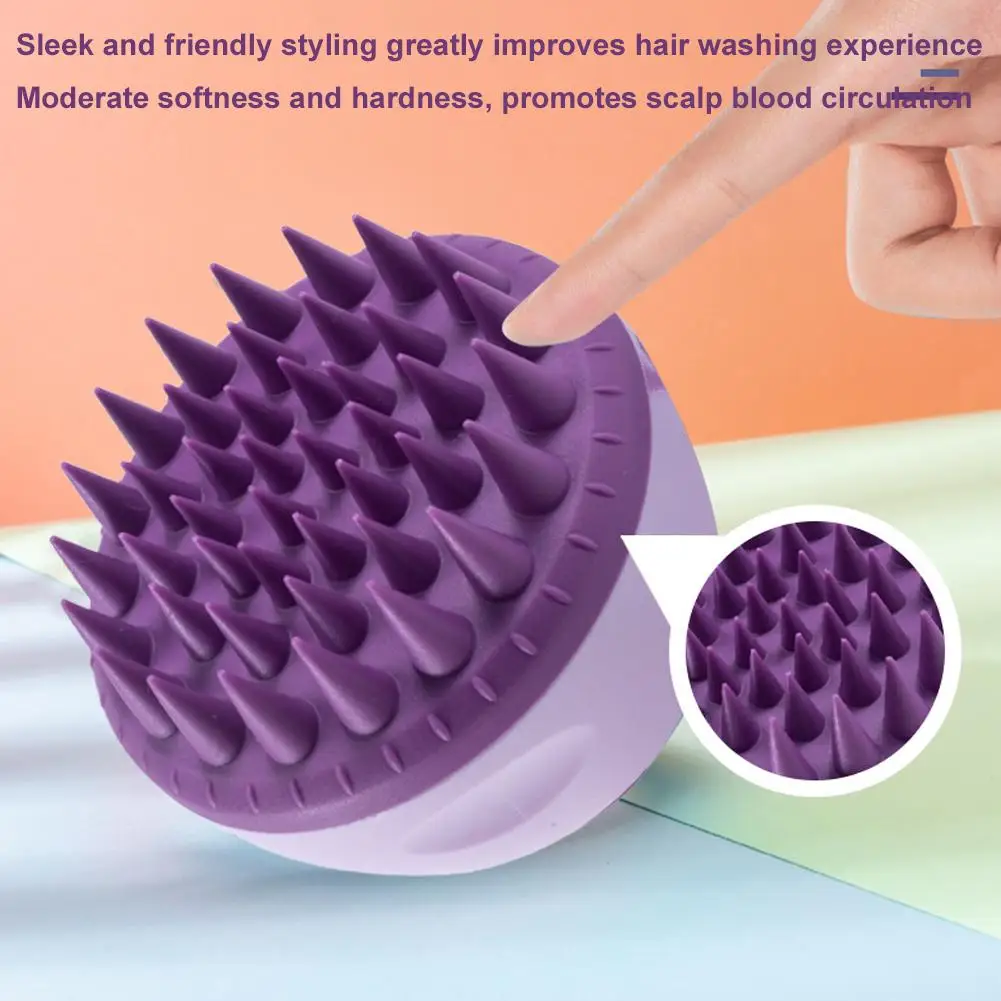 

1pcs Hair Brush Scalp Shampoo Brush Head Scalp Massager Scalp Scrubber Exfoliator Tools Silicone Soft Skin Friendly Comb
