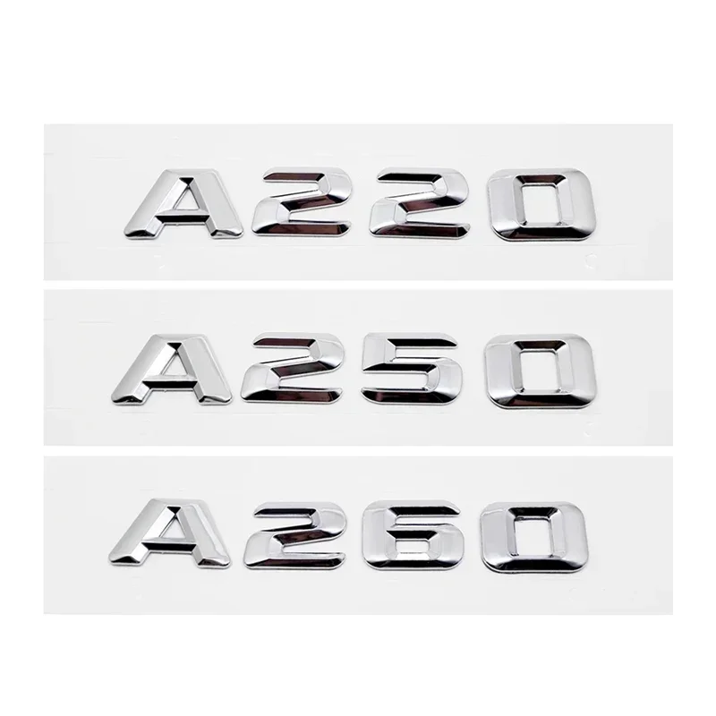 Auto Heckklappe Aufkleber Hinten Stamm 3D Brief Emblem Abzeichen für Mercedes Benz A Klasse A45 A63 A140 A160 A180 A200 A220 A250 A260