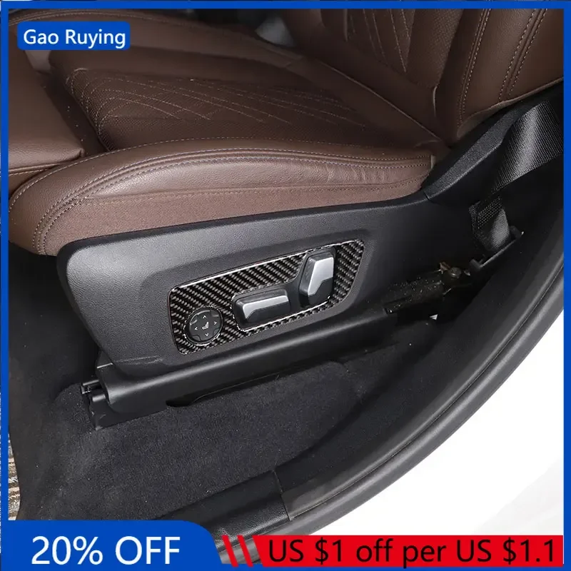 

Gao Ruying For BMW X3 X4 G01 G02 G08 2018-2022 Soft Carbon Fiber Car Seat Adjustment Button Panel Trim Stickers Car Accessories
