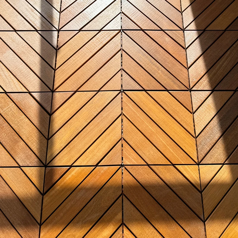 بلاط خارجي من خشب الساج ، مقاوم للماء والتتعفن ، سهل التركيب للحديقة والشرفة ، 11 روض