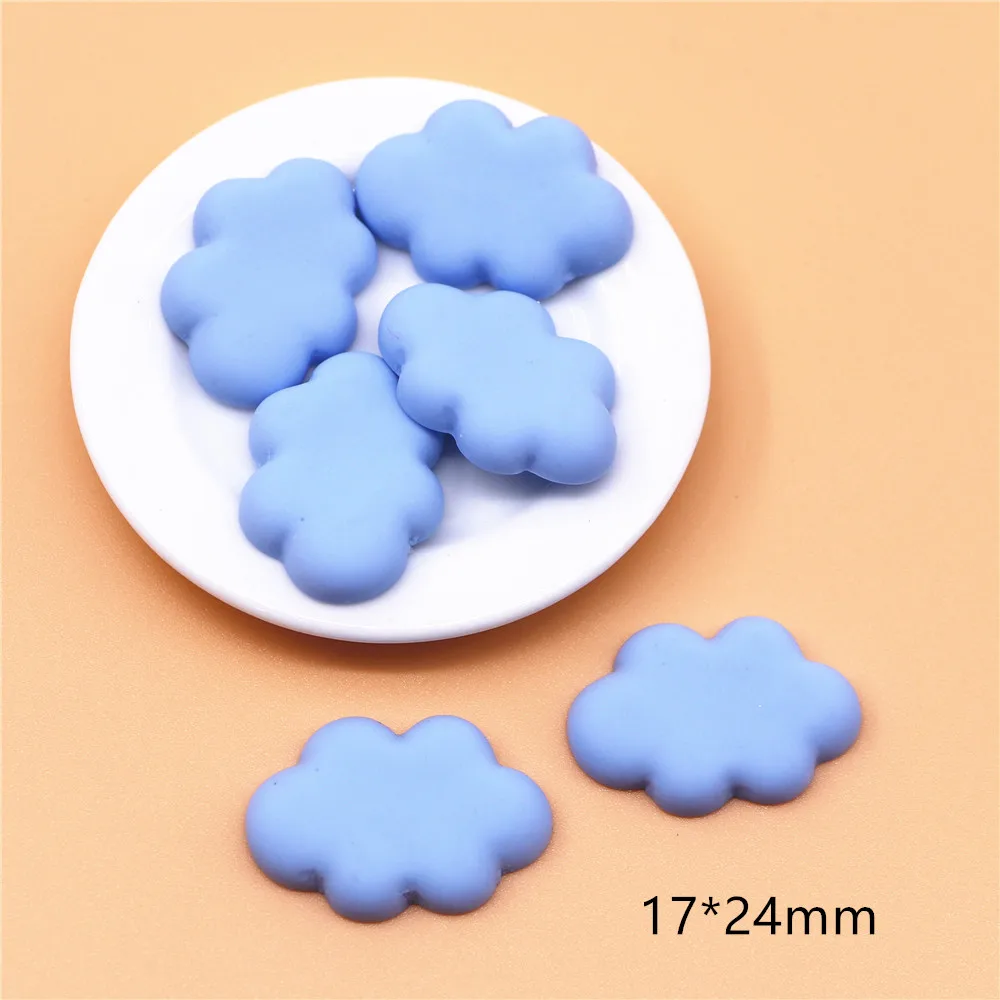 20pcs Cute Resin Colorful Clouds Miniature Flat back Cabochons Art Supply DIY Home Decoration Hair Clip Scrapbook Accessories