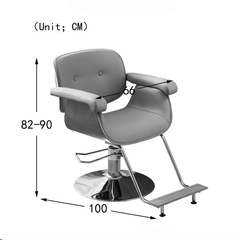 Professional Designed Barber Chair Classic Cheap Armrest Hair Wash Chair Minimalist Swivel Black Cushion Cadeira Salon Furniture