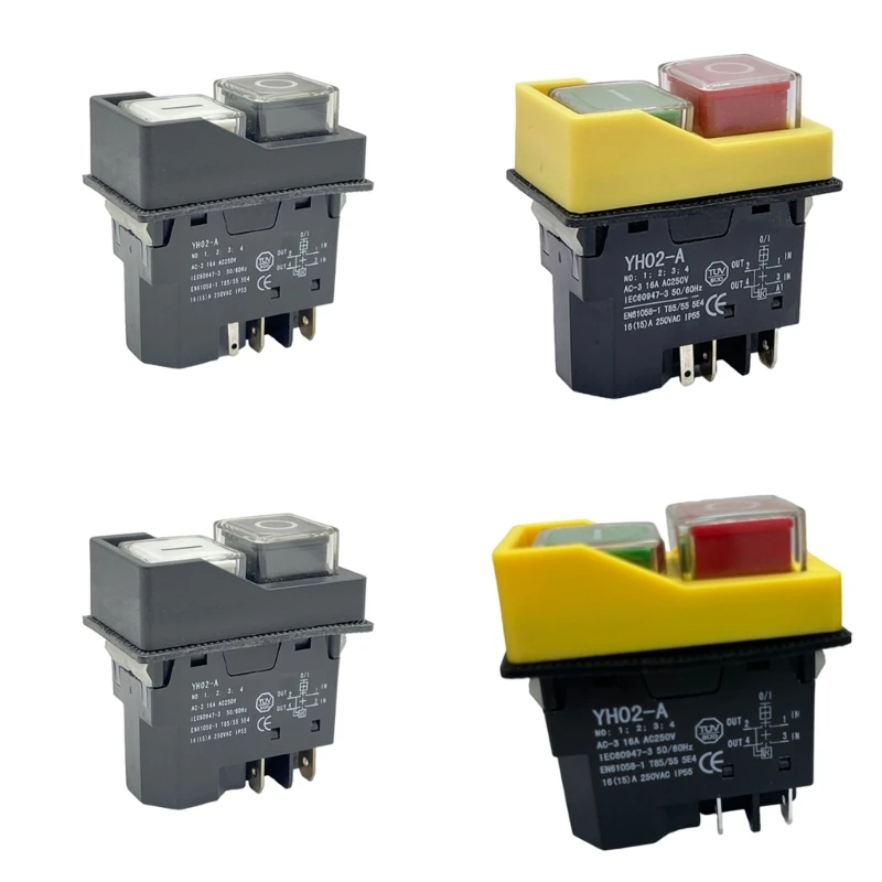 1185 250V 6A Magnetic Switches Waterproof Magnetic Push Button Switches Ensures Safety & Efficiency Simple Installation