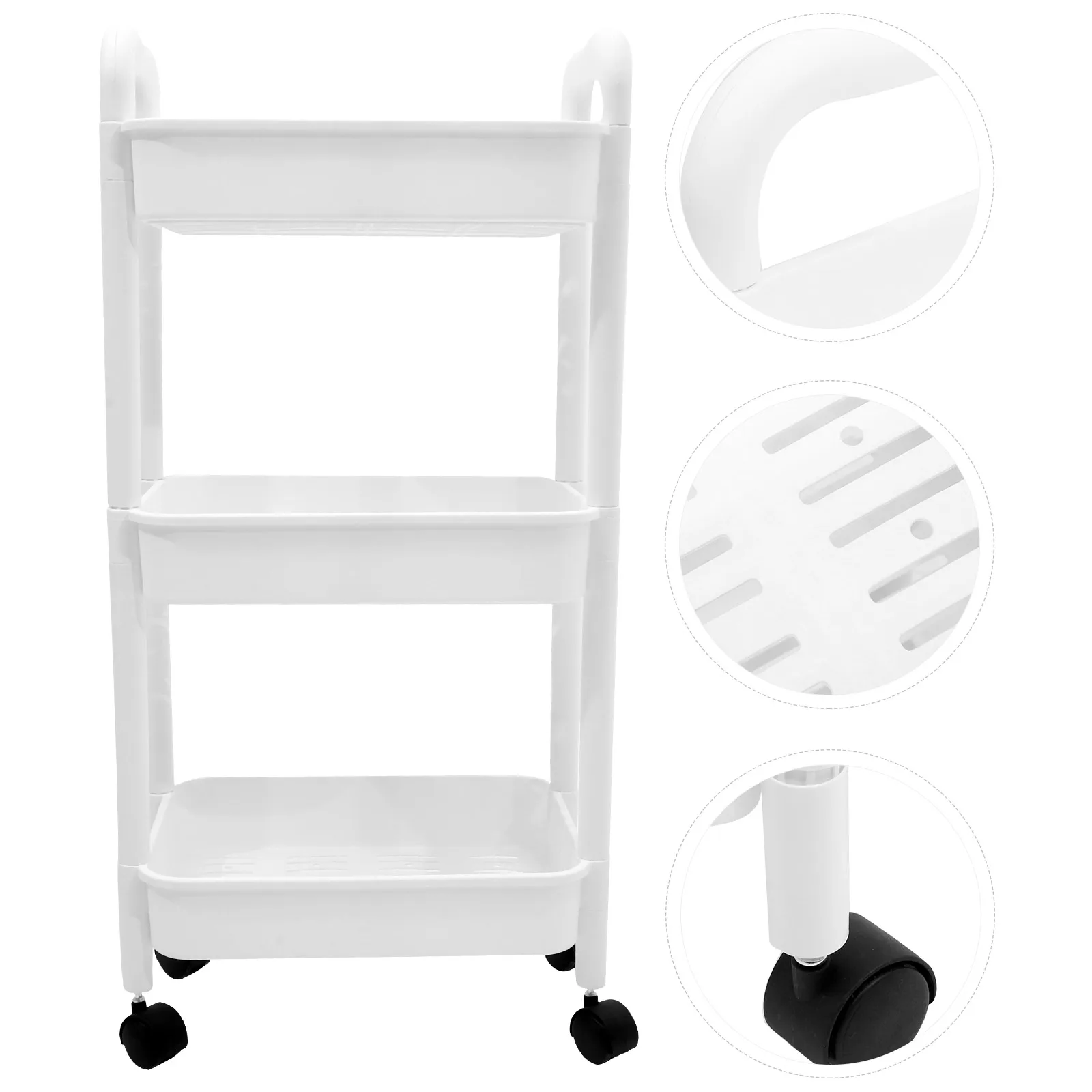 

Multi-Tier Rolling Utility Storage Movable Bookshelf Cart For Home with Handle Multi-Functional Storage Trolley Storage Shelf