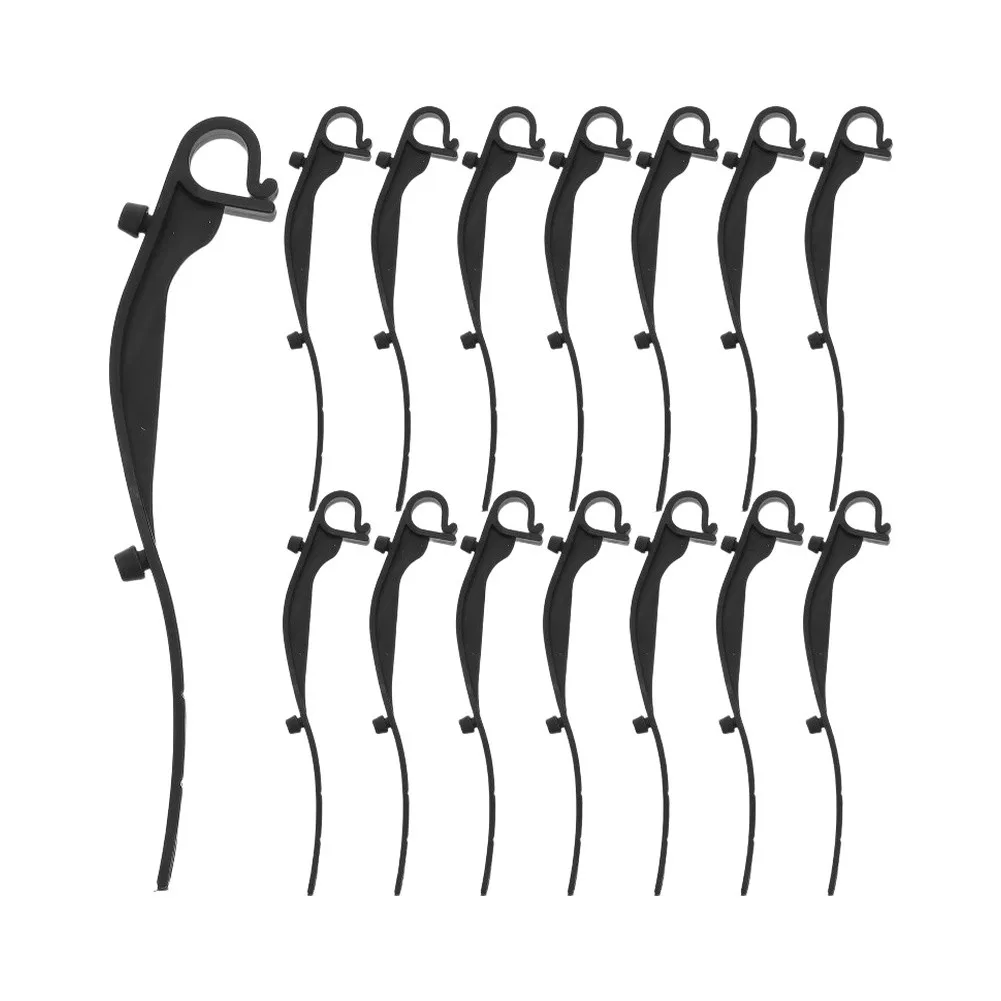 50 Black Plastic Gutter Protection Clips for Roof Gutter Covers to Prevent Debris Blockage and Smooth Water Flow