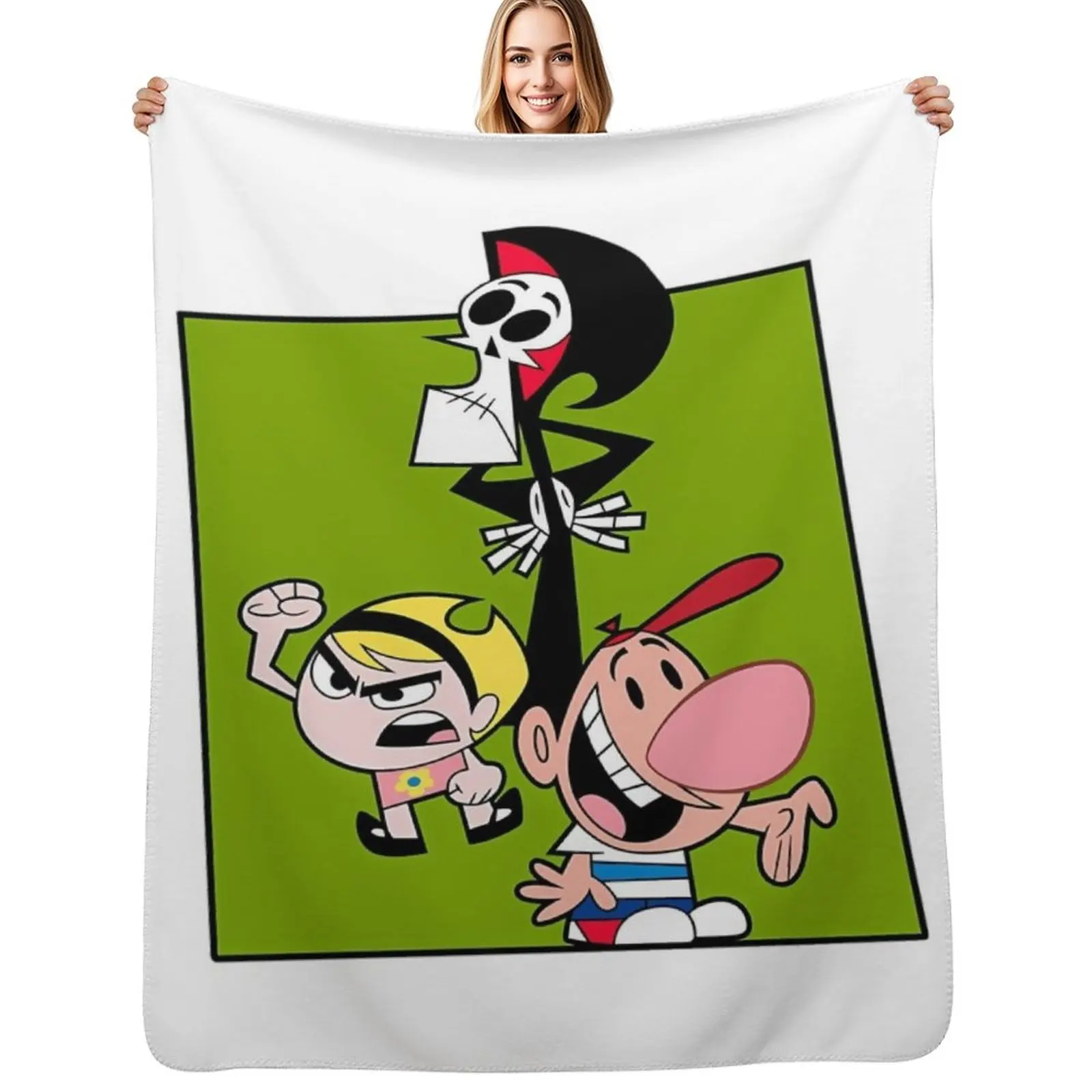 The Grim Adventures of Billy & Mandy Throw Blanket Outdoor Soft Blanket for Picnic Beach Camping