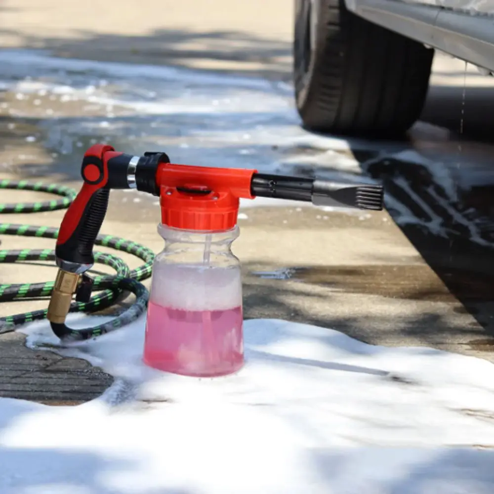 Large-Capacity Car Wash Foam Tool Transparent 1L Watering Can Foam Tool Portable Metal High-Pressure Foam Kettle Car Wash