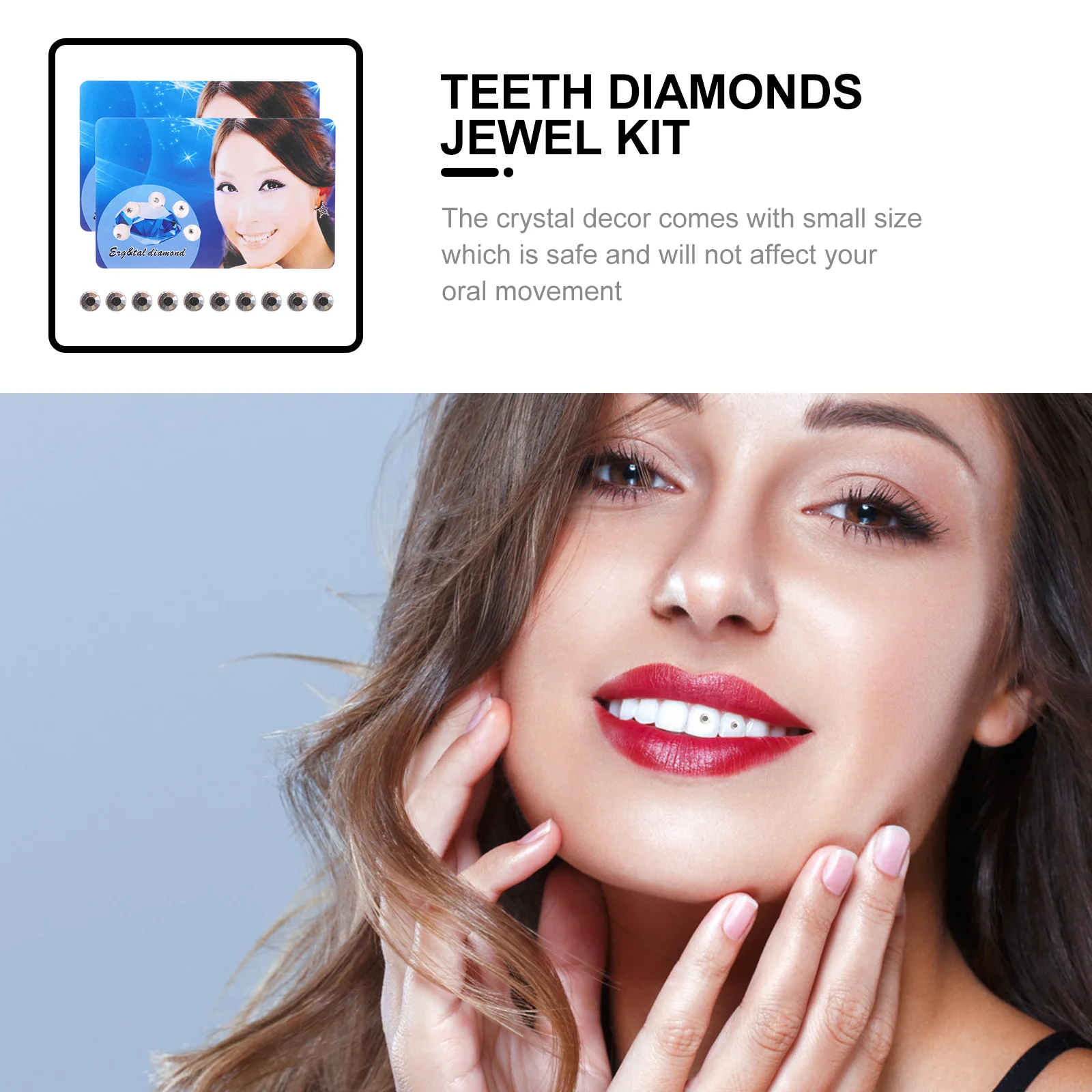 2 Packs Shiny Tooth Gems Tooth Crystal Jewelry Tooth Decorative Accessories tooth gems kit teeth jewelry