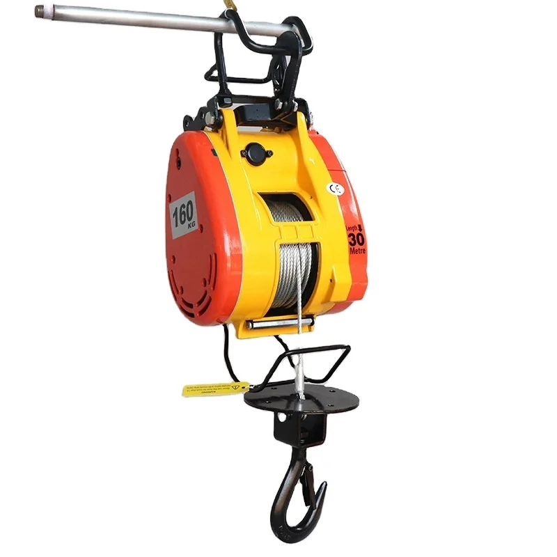 Capacity 160kg Suspending Wire Rope Electric Hoist With Rope 30 Meters