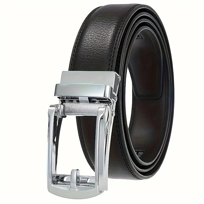 Fashion Business Men'S Belt Genuine Luxury Brand Belt Metal Buckle Belt High-Quality PU Leather Soft Belt With Cargo Pants Jeans image 5