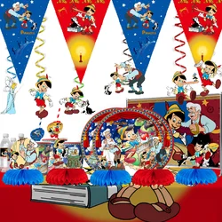 The Adventures of Pinocchio  Birthday Party Decorations Paper Tableware Cake Topper Latex Balloons Baby Shower Party Supplies