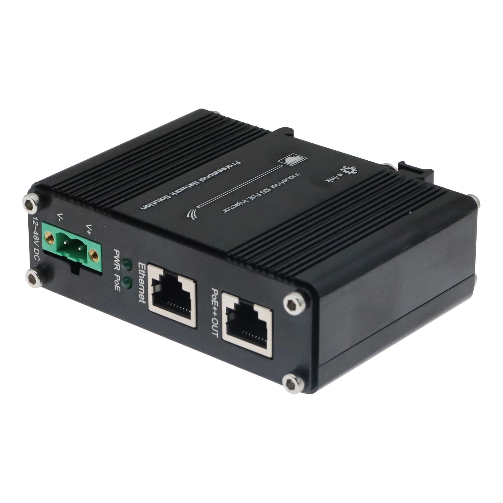 Inyector industrial PoE++ 10G 95W 802.3bt (12~48VDC)