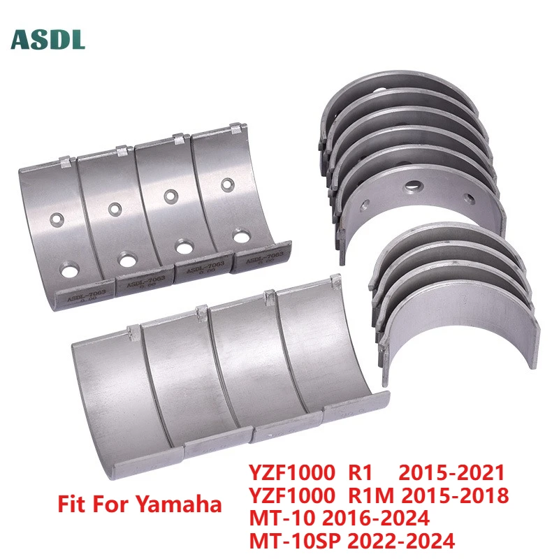 For Yamaha YZF1000 R1 Connecting Rod Bearing 34mm Main Crankshaft Bearing 38mm YZF1000 2015-2021 YZF-R1 R1M MT-10 2016-2024 MT10