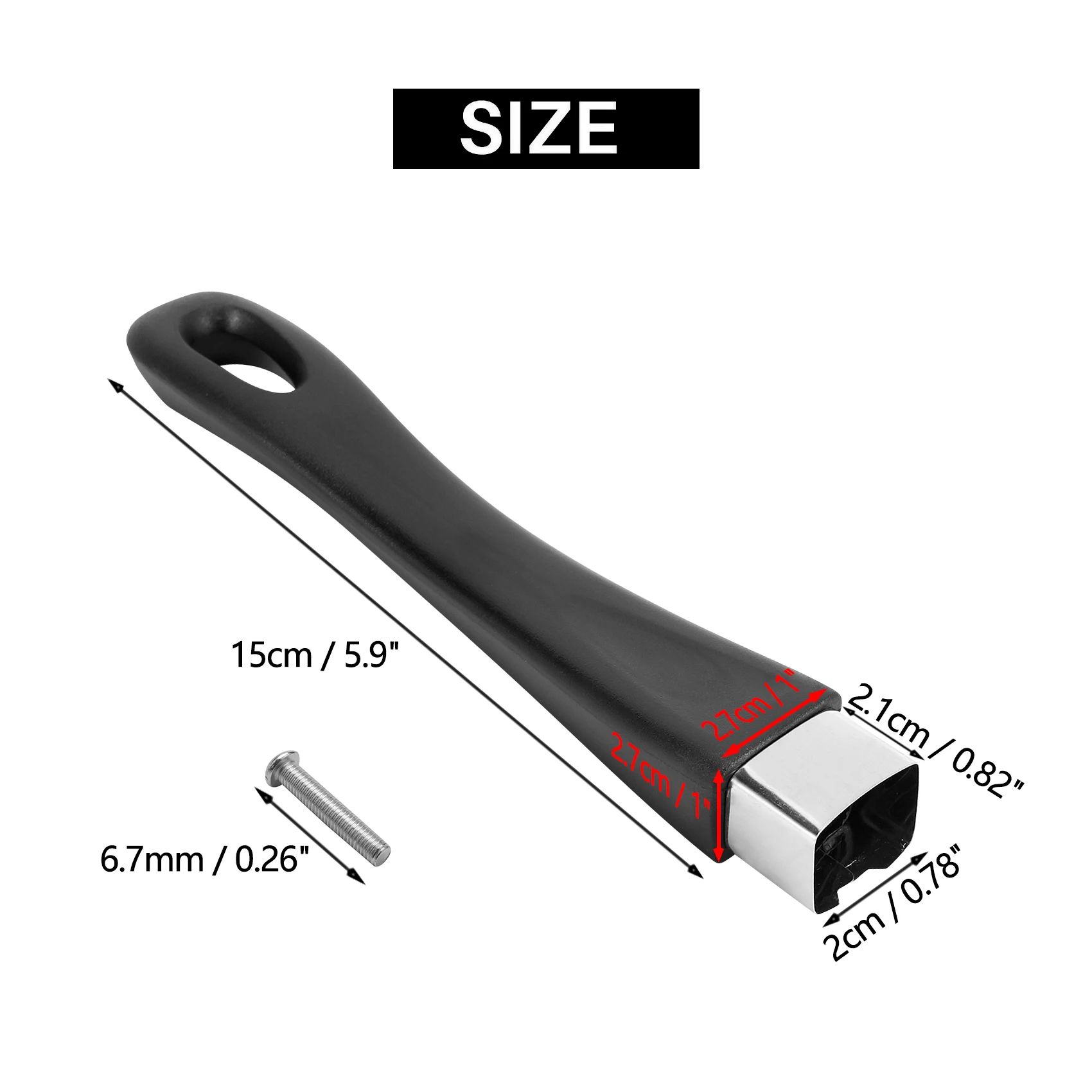 Черная сменная бакелитовая ручка для посуды кастрюли