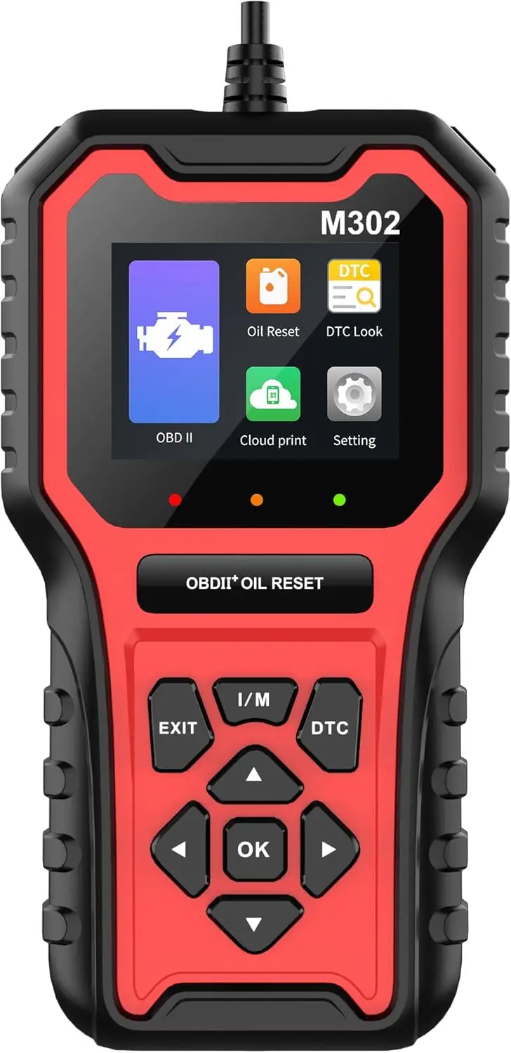 OBD2 M302 Car Diagnostic Scan Tool - Engine Fault Diagnosis, Reset Maintenance Light, I/M Ready Status