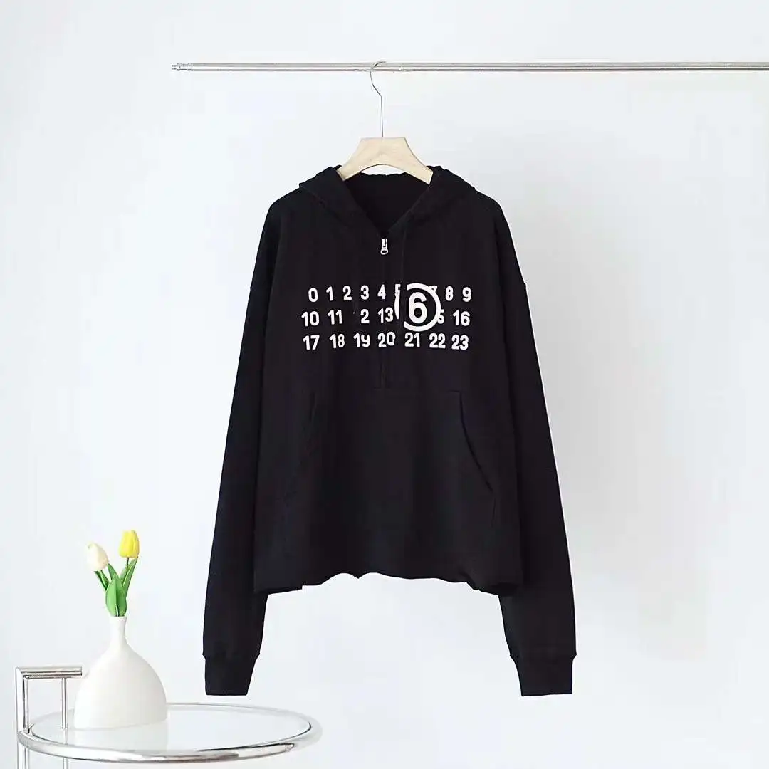 เสื้อฮู้ดดี้พิมพ์ลายดิจิตอลแบบใหม่ของอเมริกา ปี 2025 ทรงหลวม ซิปยาว แขนยาว เสื้อฮู้ดสำหรับผู้หญิงและผู้ชาย