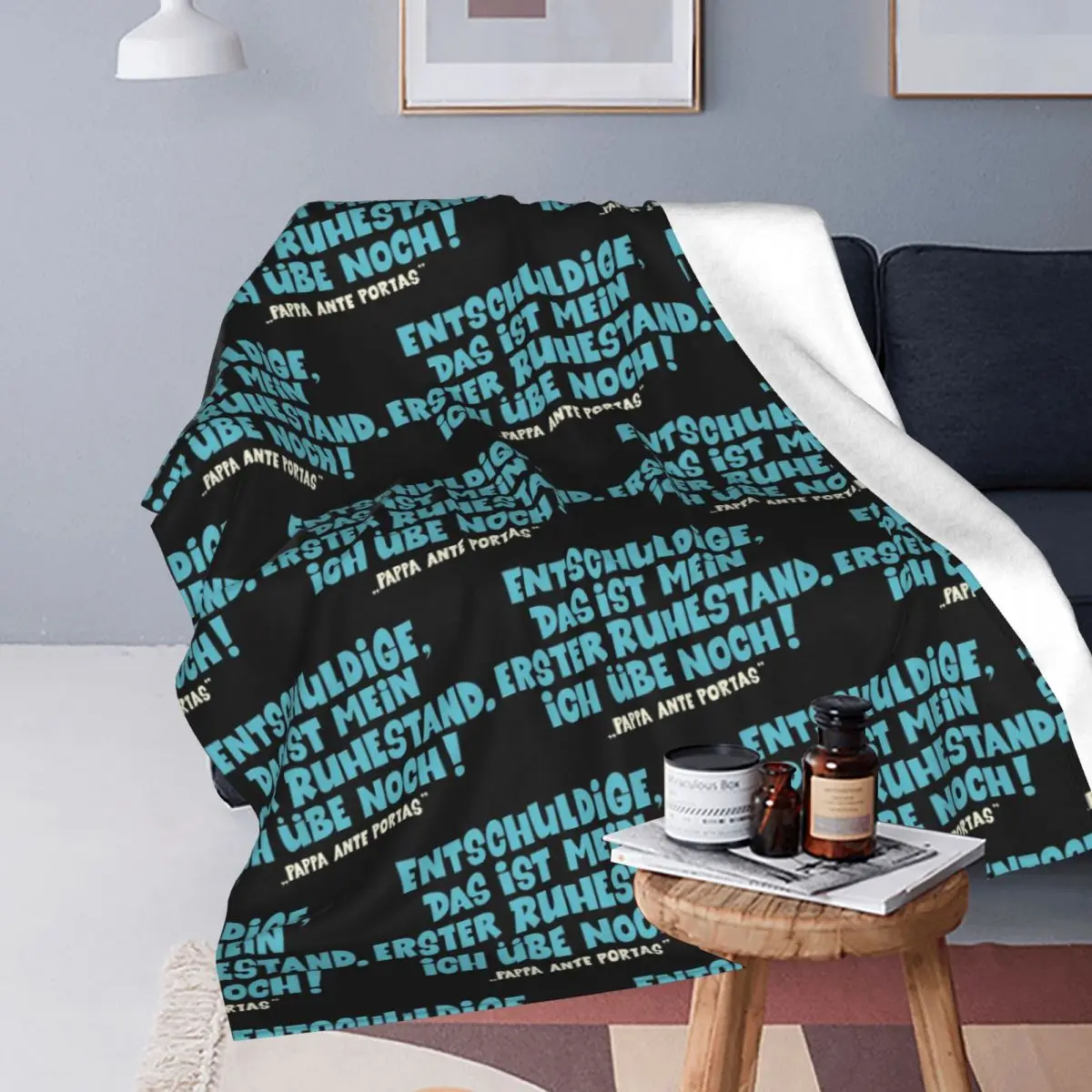 Loriot Pappa Ante Portas This Is My First Retirement Blankets Soft Warm Flannel Throw Blanket Plush for Bed Travel Home Sofa
