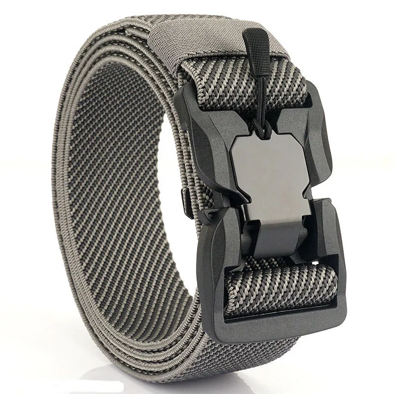 

Magnetic Quick-Release Nylon Tactical Belt- Adjustable Unisex Waistband for Travel/Casual, Lightweight Strap, Custom Logo