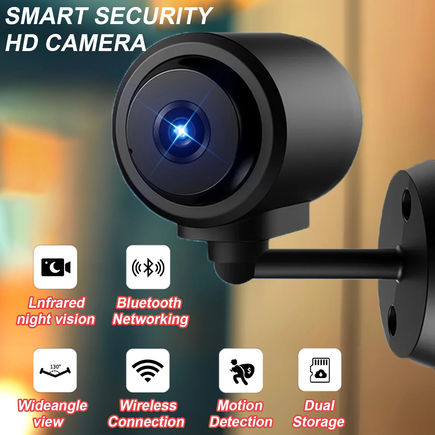 

5MP Wifi Mini Security Camera Indoor Outdoor IR Night Vision CCTV Network Surveillance Camera Built-in Battery Wireless Camera
