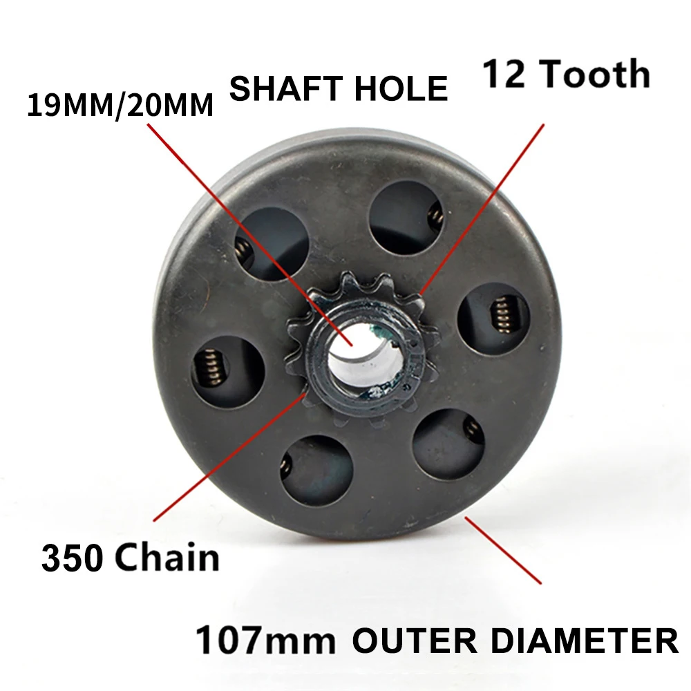 Well 12 Tooth 350 Chain 168 Engine For GO Kart Karting Minibike Fun Centrifugal Coupling Automatic Clutch