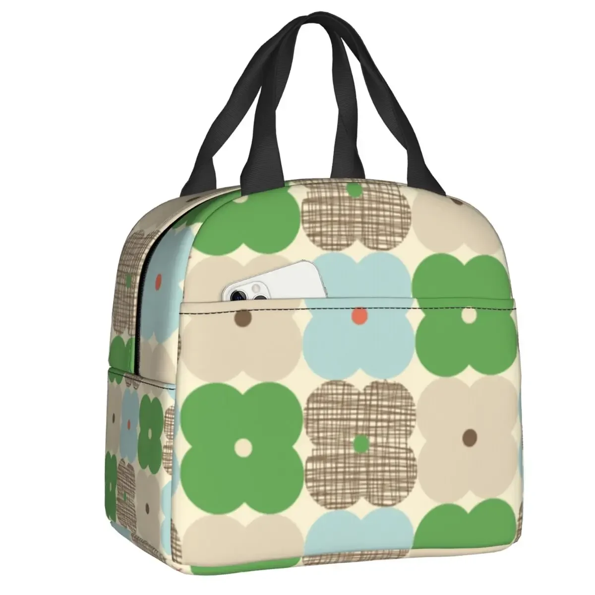 Orla Kiely Scandinavian Floral Portable Lunch Box for Women Waterproof Cooler Thermal Food Insulated Lunch Bag Children Student