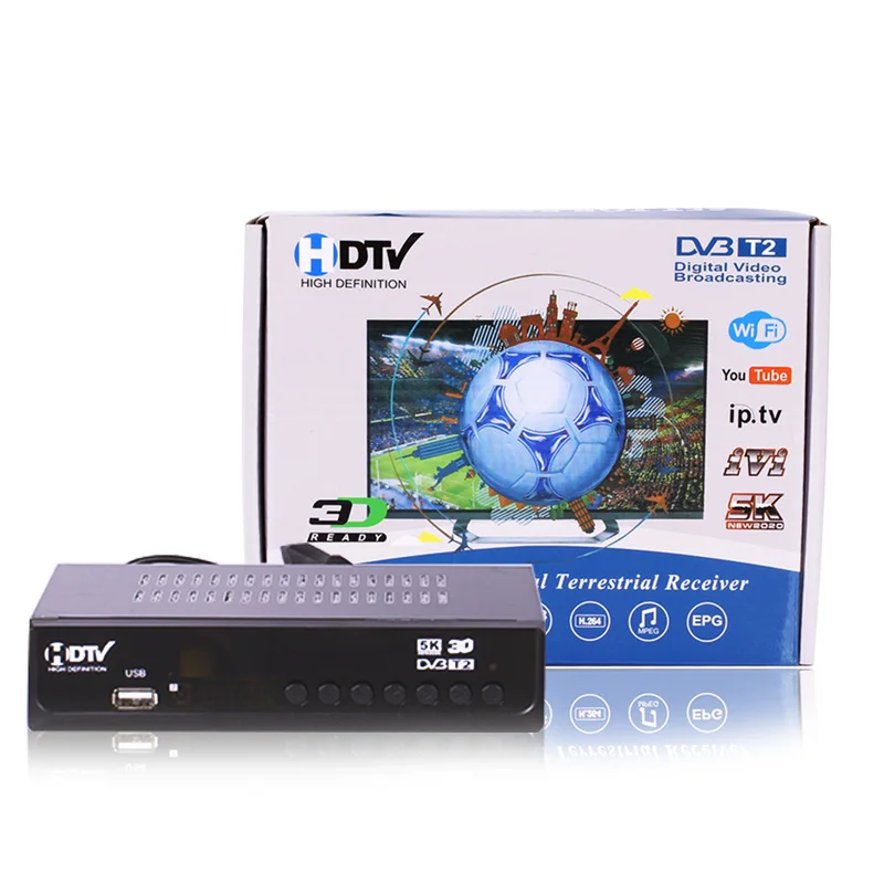 Dekoder cyfrowy HD DVB T2 Tuner telewizyjny Obsługa odbiornika sieciowego H.264 1080P Obsługa WIFI DVB-C Tuner telewizyjny DVB-T2 Set Top Box