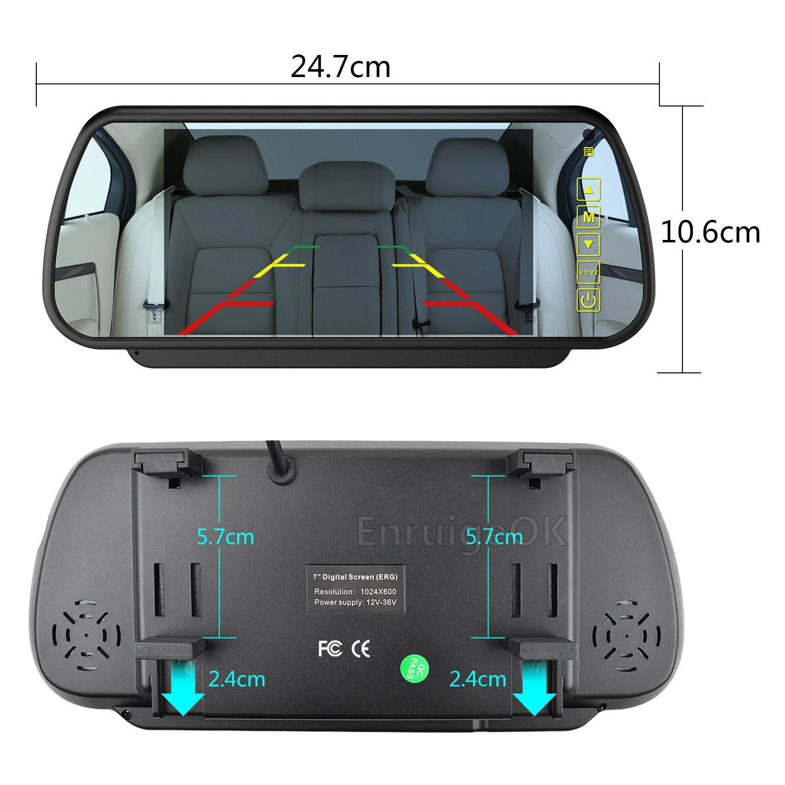 Car 3rd Brake Light Reversing Camera With 7 