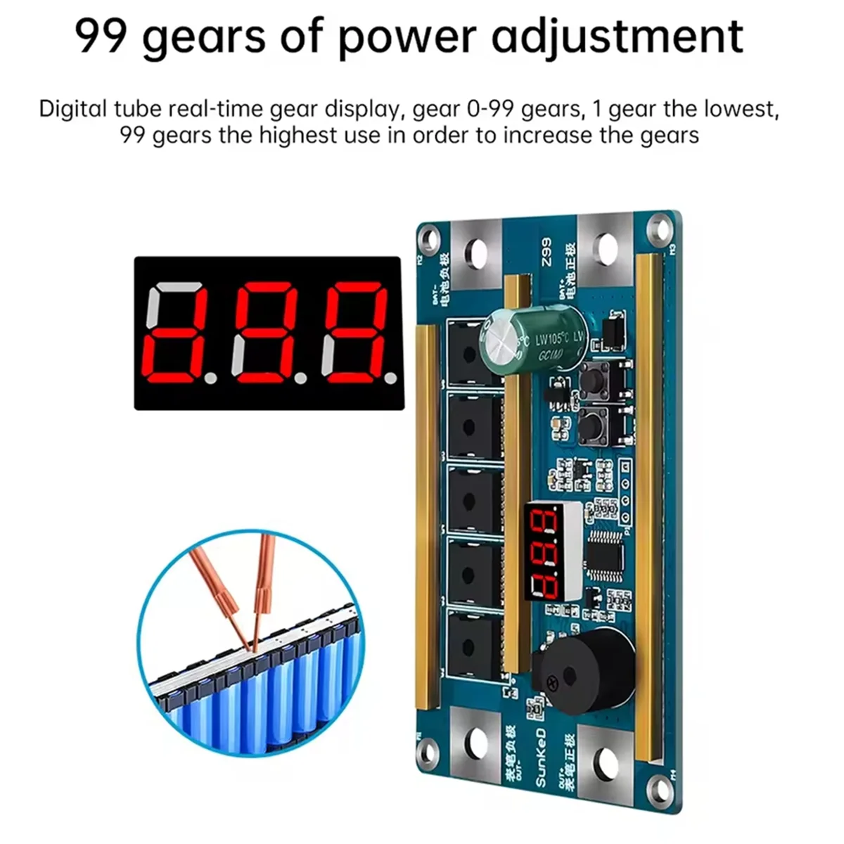 A002 Spot Welder 12V 18650 Lithium Battery Energy Storage Spot Welding Machine PCB Circuit Board Portable Soldering Equipment