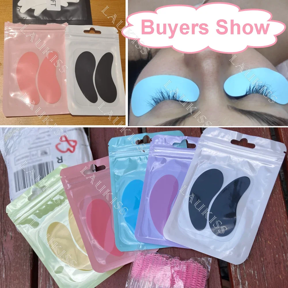 Reutilizáveis Silicone Eye Pads, Patches de Extensão Cílios, Sem Cola Lash Lift Tools, Eye Patch, 5 Pares