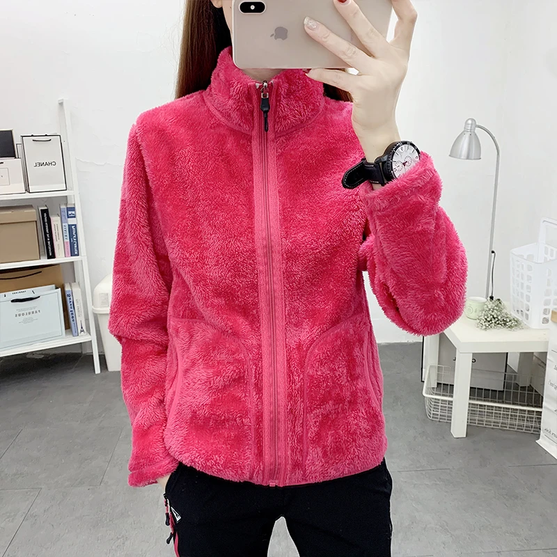 Winter Polar Fleece Coats for Women 2024 Autumn Warm Casual Outdoor Sportswear Hiking Jogging Yoga Lady Cardigan jacket Chaqueta