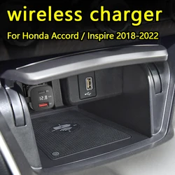 Car Wireless Charger for Honda Accord 2018 2019 2020 2021 2022  for iPhone 14 13 12 11  Pro Max Samsung  Phone Fast Charging