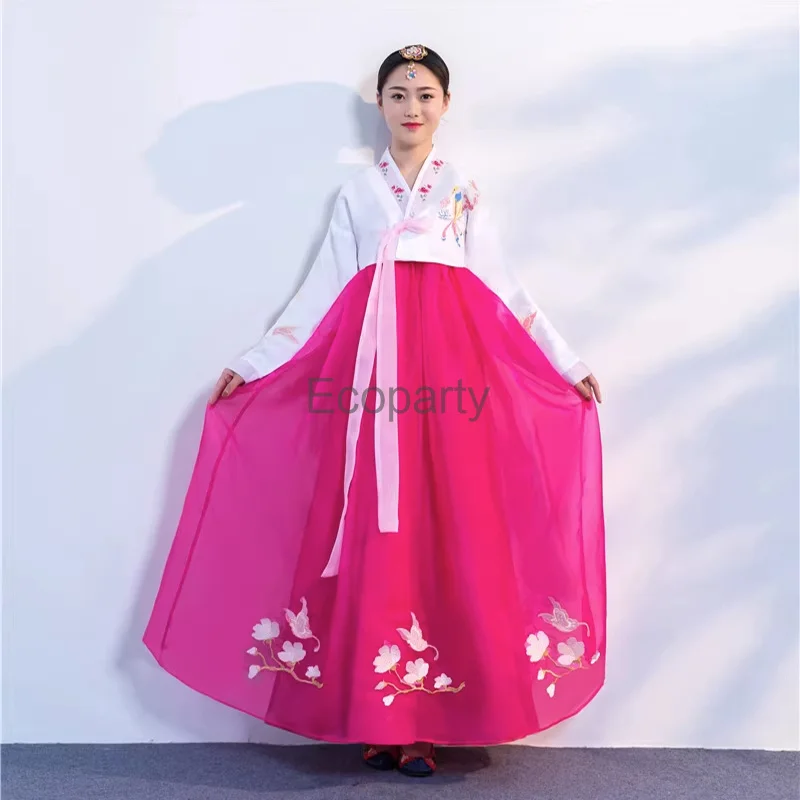 Women Traditional Hanbok Improved Korean Traditional Costume Minority Palace Performance Court Clothes Elegant Princess Costume